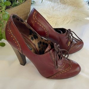 Brown Leather Dolce & Gabbana Oxford Heels